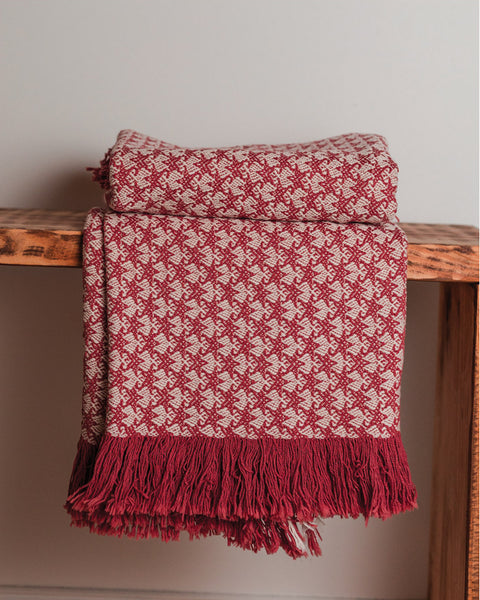 Starry Berry Woven Cotton Throw Blanket