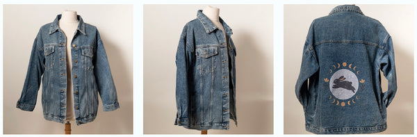 CUSTOM DENIM JACKETS w/YOUR ART |5 Sizes