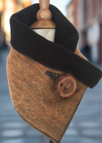 Rustic Ochre UpCycled Neckwarmer One-of-a-Kind
