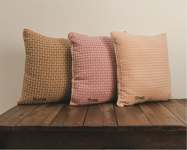 Lattice Texture Woven Cotton Pillows|3 Color Patterns