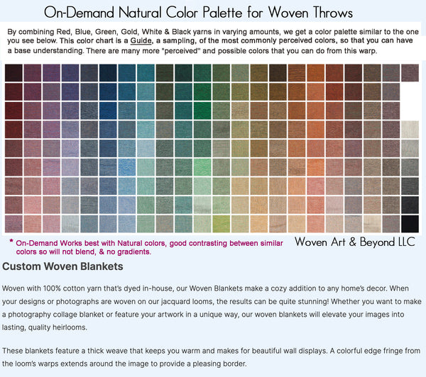 Custom Woven Cotton Poncho w/Your Art