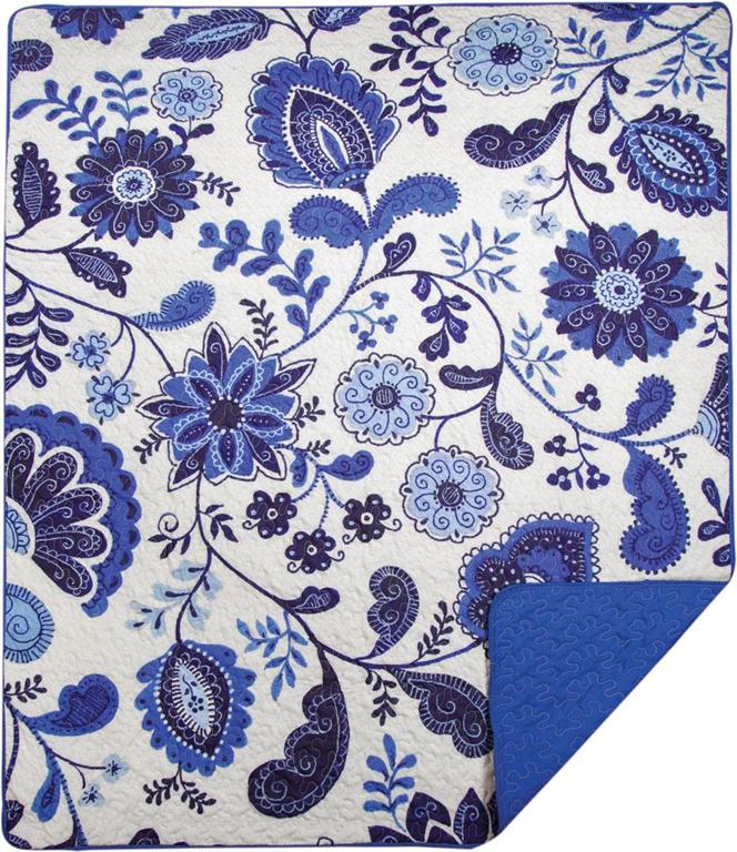 Mood Indigo Quilted Throw by Christine Graf©