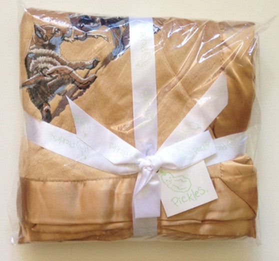 Wolf Cubs Embroidered Baby Blanket by Al Agnew© - 
 - 2