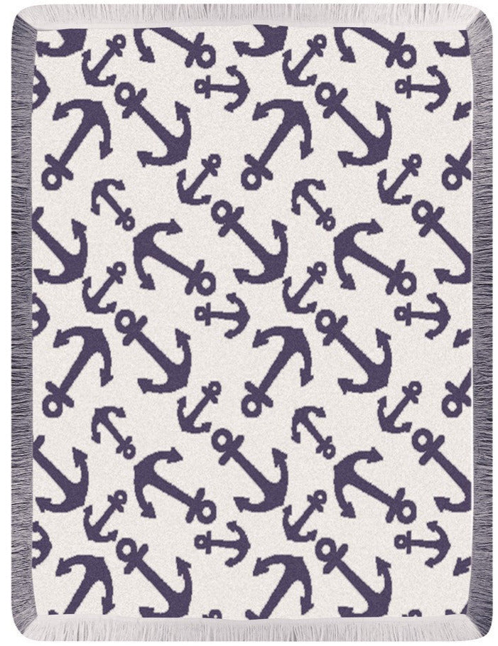 Anchor Navy Rayon Throw