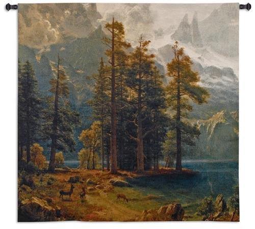 Tapis Mural Géant Forêt De Séquoias - Impression Sur Tissu - Arbres, Californie - Décoration Neuve