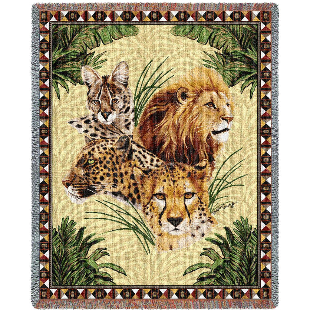 Big CatsThrow Blanket by Katie Dobson Cundiff© -