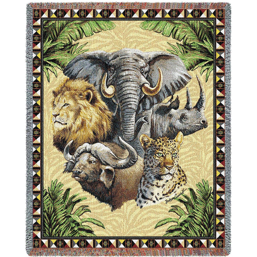 Big Five Throw Blanket by Katie Dobson Cundiff© -