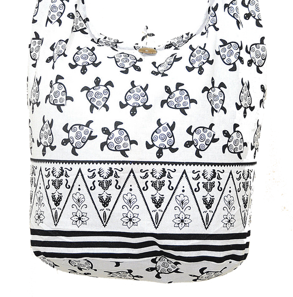 Boho Sling Bag Large - Turtle White