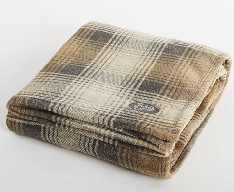 Gray Plaid Velura™ Cabin Throw|60x70|Decorating Option