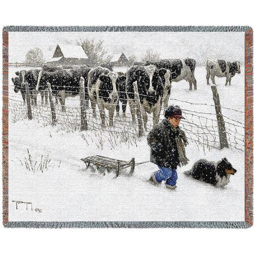 Curious Onlookers Woven Throw Blanket by Robert Duncan© -