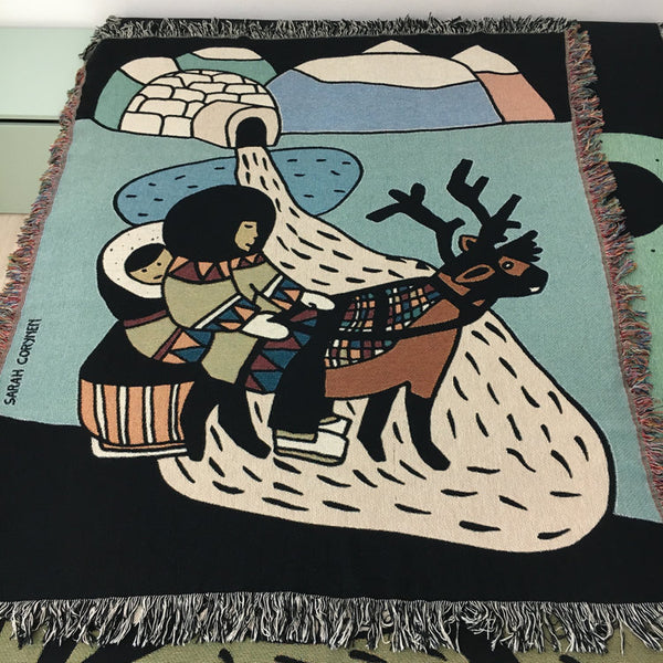 Custom Woven Cotton Throw Blankets "On Demand"|3 Sizes