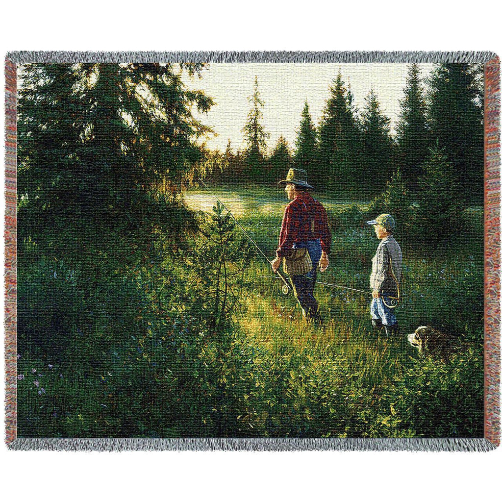 Good Times Woven Throw Blanket by Robert Duncan© -