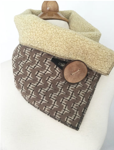 Simply Taupe Upcycled Neckwarmer One-of-a-Kind - 
 - 1