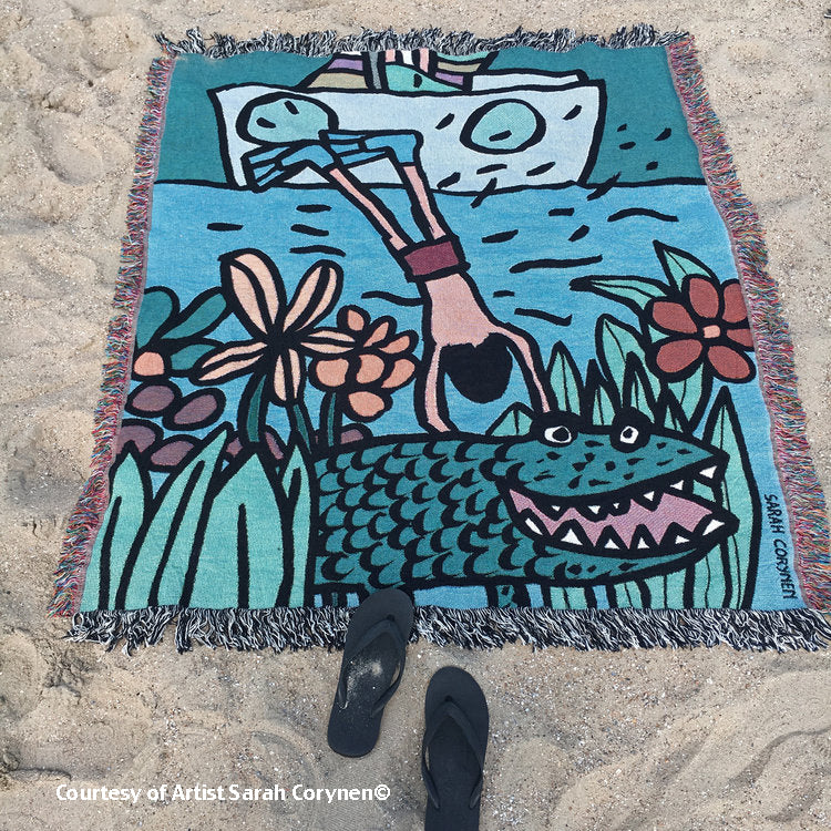 Custom Woven Cotton Throw Blankets "On Demand"|3 Sizes