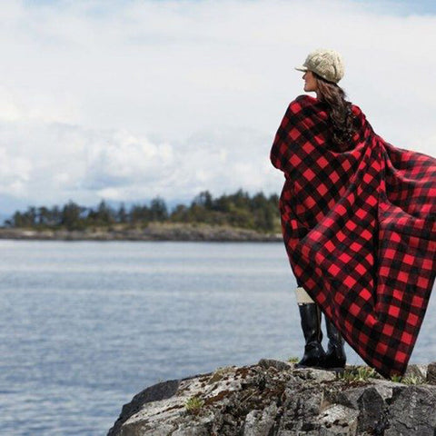 Red-Black Buffalo Check Velura™ Cabin Throw|60x70|Decorating Option
