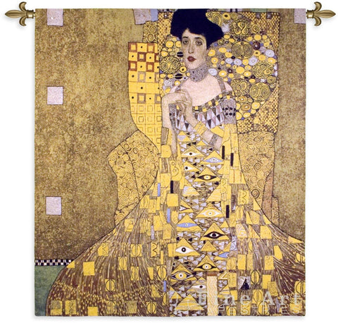 Gustav Klimt© Adele Bloch Bauer I Wall Tapestry w/Gold Lurex -