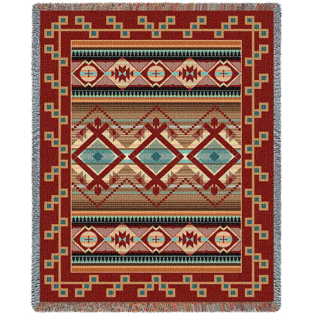 Southwest Las Cruces Chenille Woven Throw Blanket - 
