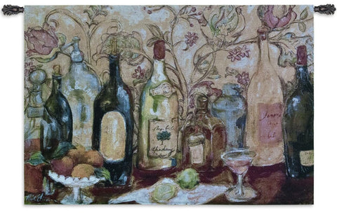Bar With Pink Drink Wall Tapestry by Nicole Etienne© - Wine, Culinary Motif