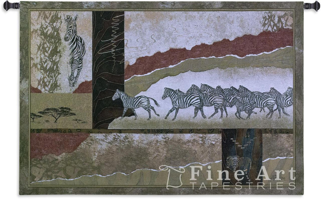 Serengeti Zebras Wall Tapestry by Joseph Poirier - 
