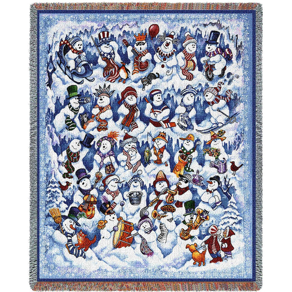 Snow Folks Woven Throw Blanket - 
