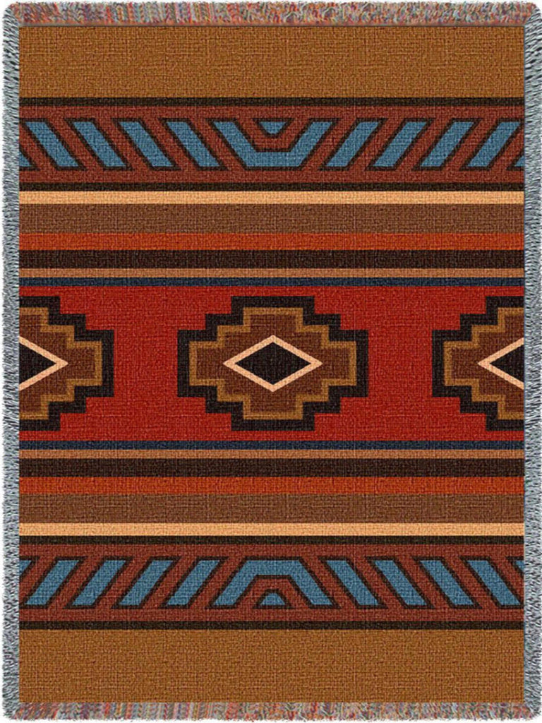 Southwest Chimayo Geometric Woven Throw Blanket
