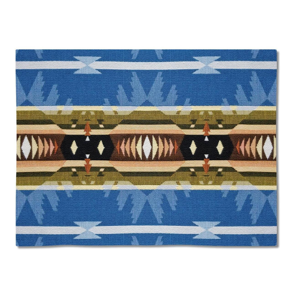 Southwest Cimarron Blue Tapestry Placemats - Set of 4