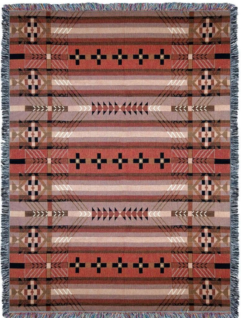 Southwest Antelope Ridge Woven Cotton Throw Blanket