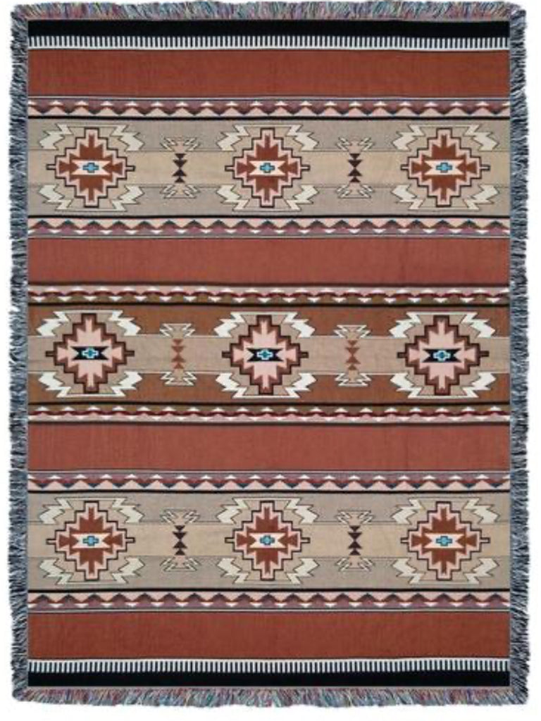 Southwest Rimrock Sandstone Woven Cotton Throw Blanket