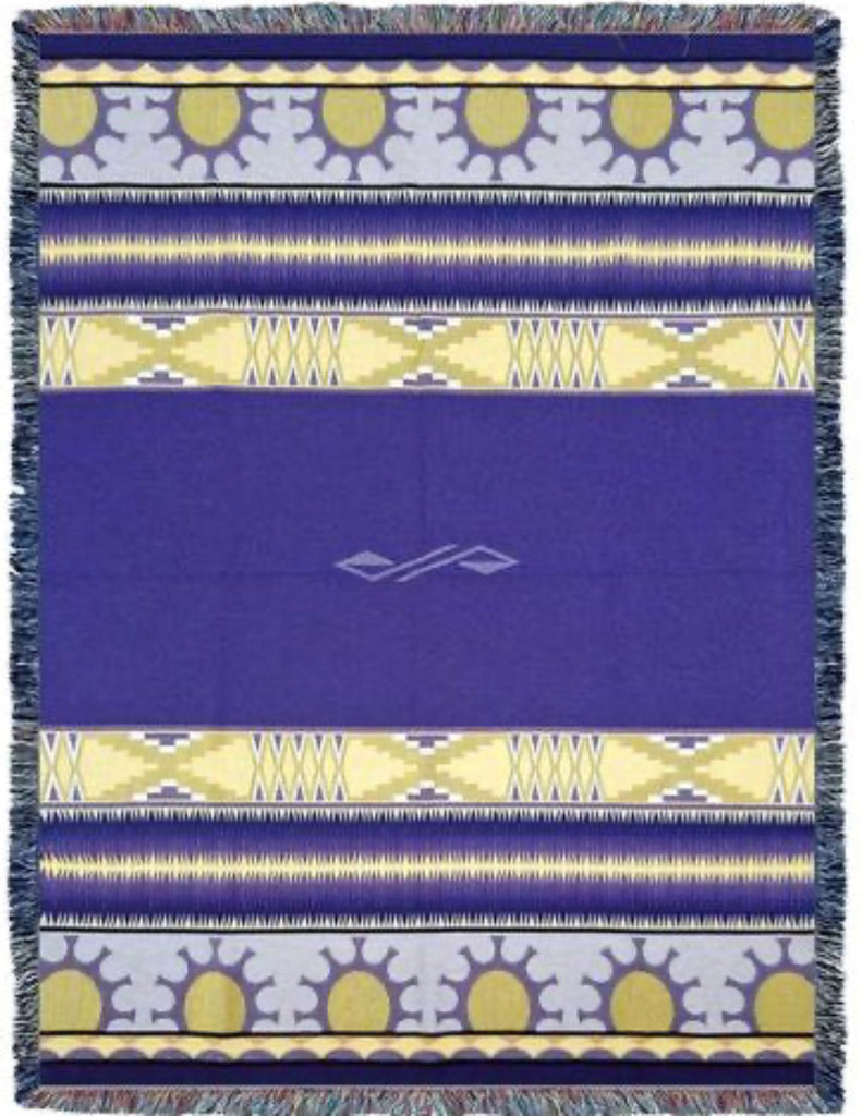 Southwest Concho Springs Plum Woven Cotton Throw Blanket