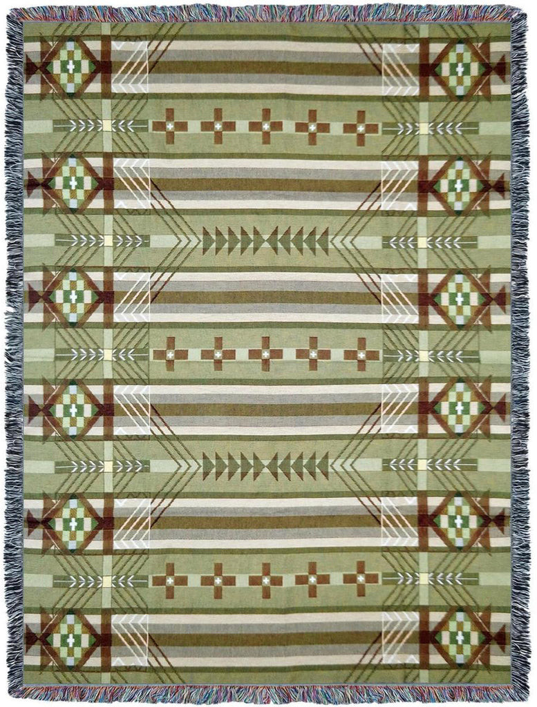 Southwest Antelope Ridge Juniper Woven Cotton Throw Blanket