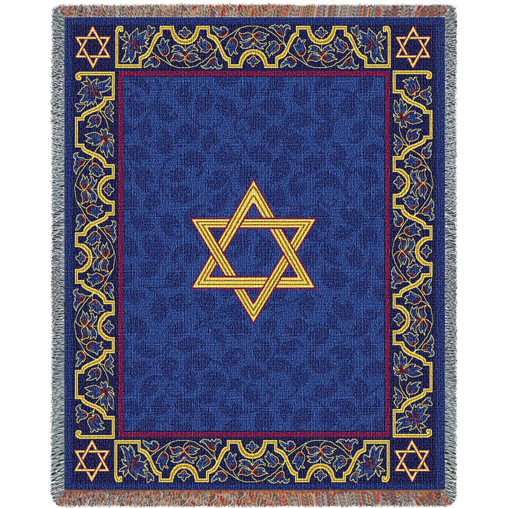 Magen David Woven Throw Blanket -