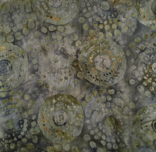 Batik Rayon Kurti Tunic - Olive-Gray Batik