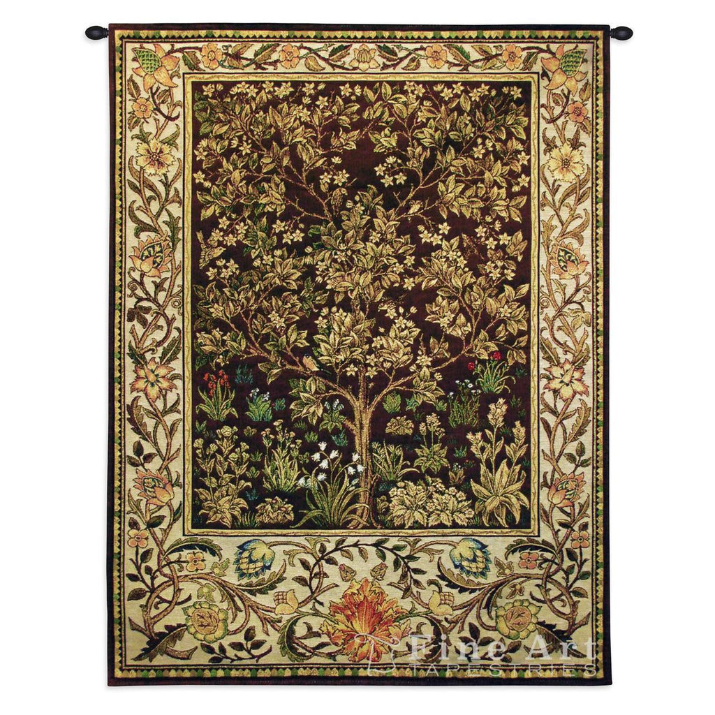 William Morris© Tree of Life Wall Tapestry Umber|2 Sizes -