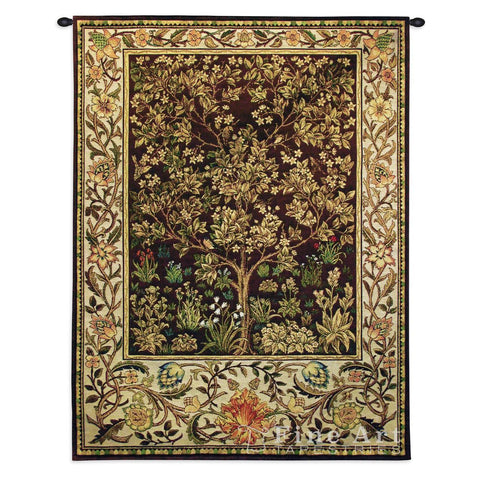 William Morris&copy; Tree of Life Wall Tapestry Umber|2 Sizes - 
