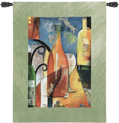Vino Wall Tapestry by Andy Powell© - Wine, Culinary Motif