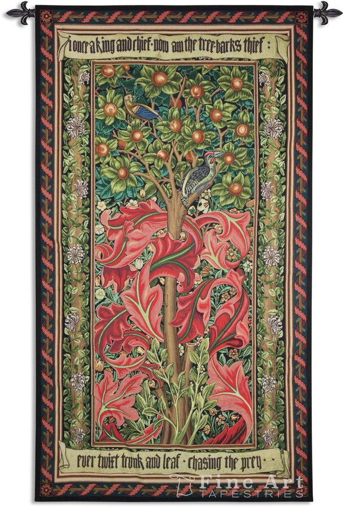 William Morris© Woodpecker Red Wall Tapestry -