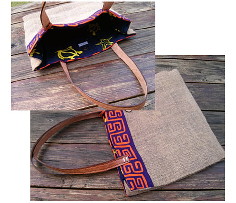 MOLA La Burlap Tote - One-of-A-Kind - 
 - 1