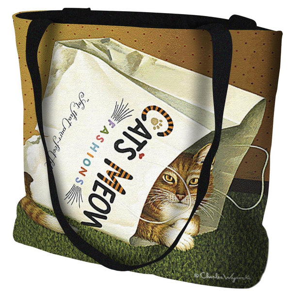 Charles Wysocki© Cat's In Bag Throw|Pillow Cover|Wall Tapestry|Tote