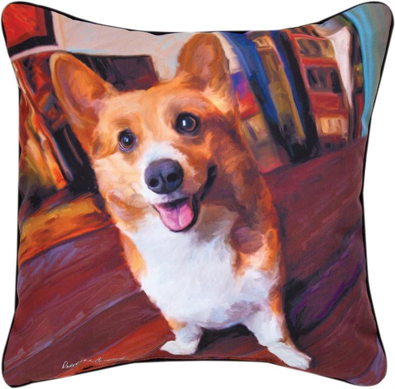 Corgi Get Low Pillow by Robert McClintock - 
