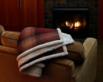 Cottage Plaid Throws w/Faux Lambswool|3 Colors|Decorating Options