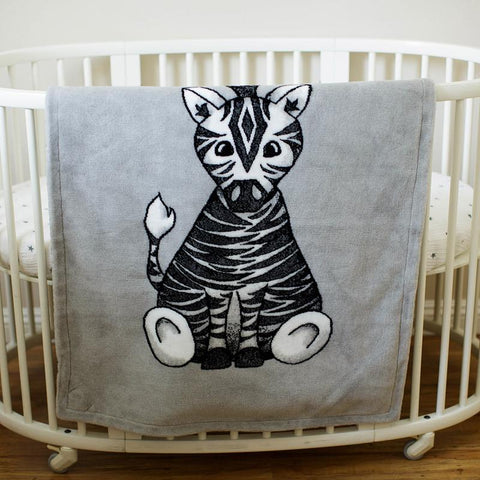 Baby Zebra Sterling Denali Microplush™ Baby Blanket