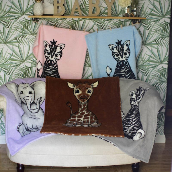 Baby Giraffe Spice Denali Microplush™ Baby Blanket