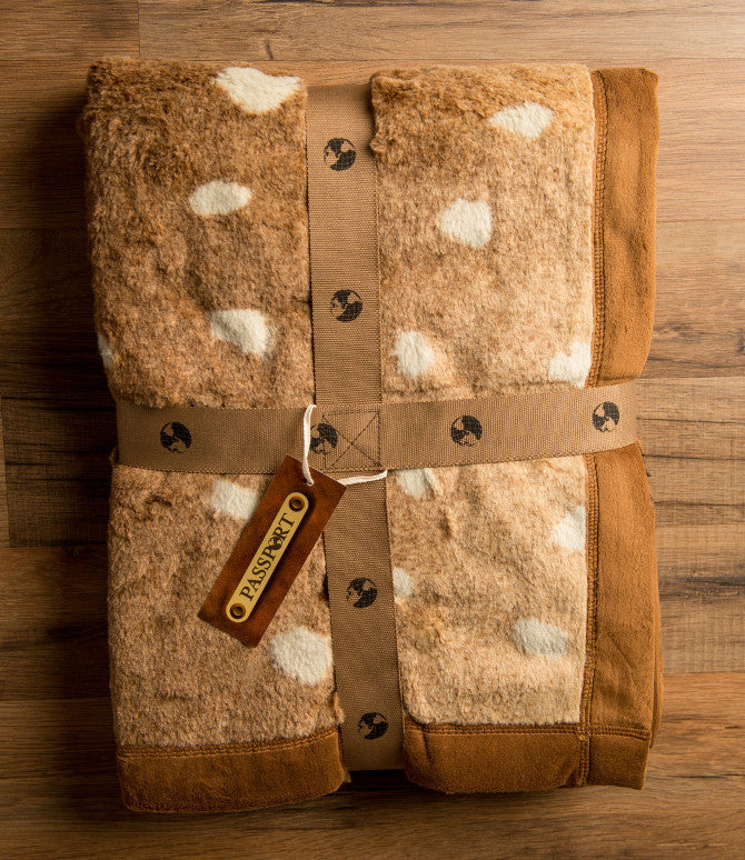 Axis Deer Faux Fur Throw Blanket - Oversized - 
 - 1