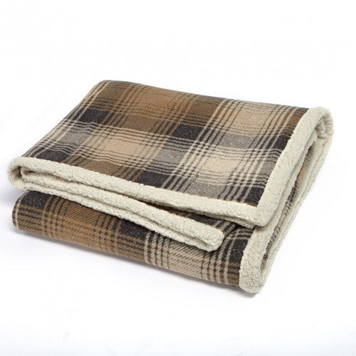 Cottage Plaid Throws w/Faux Lambswool|3 Colors|Decorating Options