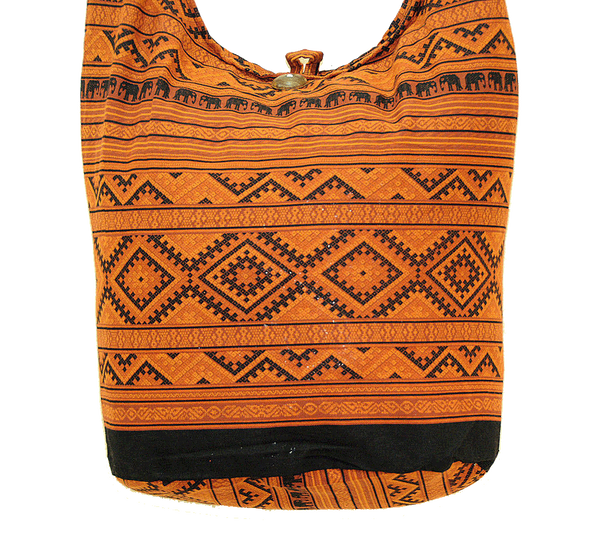 Thai Boho Sling Bag - Elephant Ethnic Brown - 
 - 2