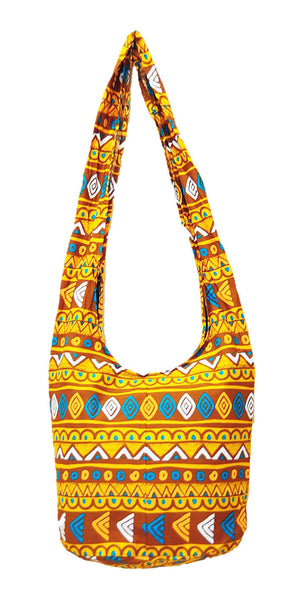 Thai Boho Sling Bag - Geometric Brown - 
 - 2
