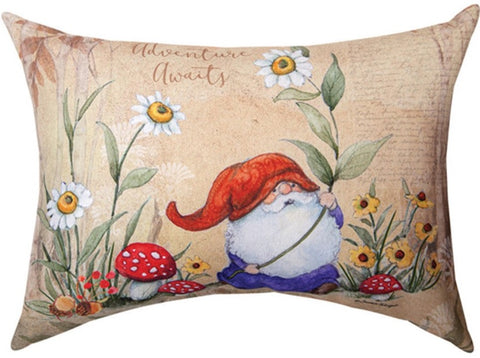 Forest Gnomes Indoor/Outdoor Reversible Rectangle Pillow by Susan Winget©