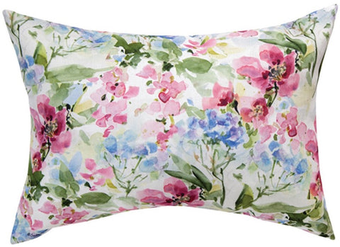 Watercolor Birds and Butterflies Indoor/Outdoor Rectangle Pillow by Susan Winget©