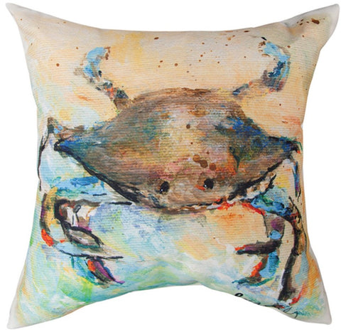 Crab Indoor/Outdoor Pillow by Rozanne Priebe©