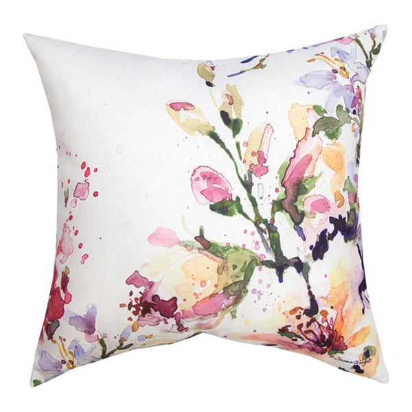 Spring Meadow Florals Indoor/Outdoor Reversible Pillow by Susan Winget©